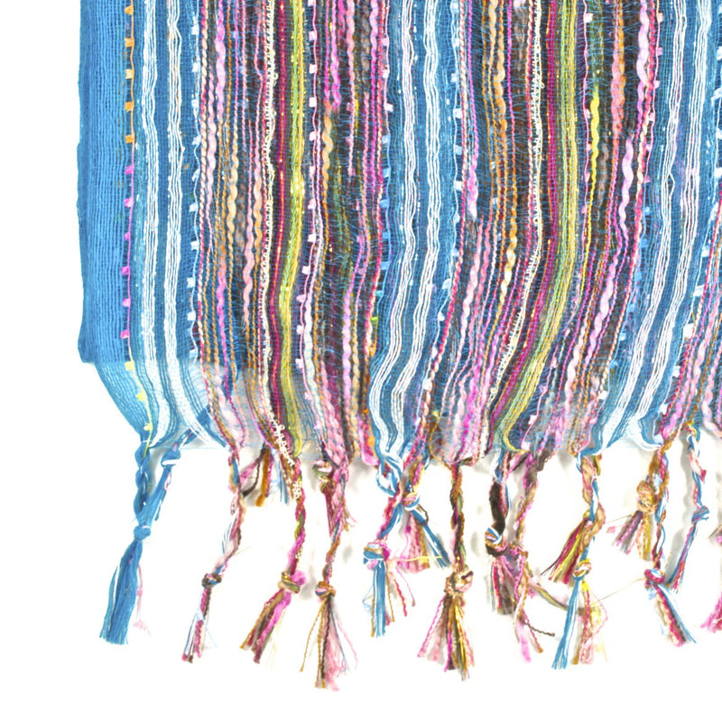 Guatemalan Handwoven Scarf - Turquoise