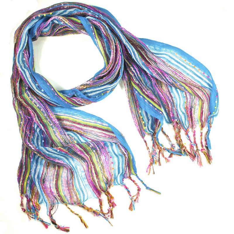 Guatemalan Handwoven Scarf - Turquoise