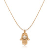 Crystal Hamsa Rose Gold Plated Necklace by AMARO