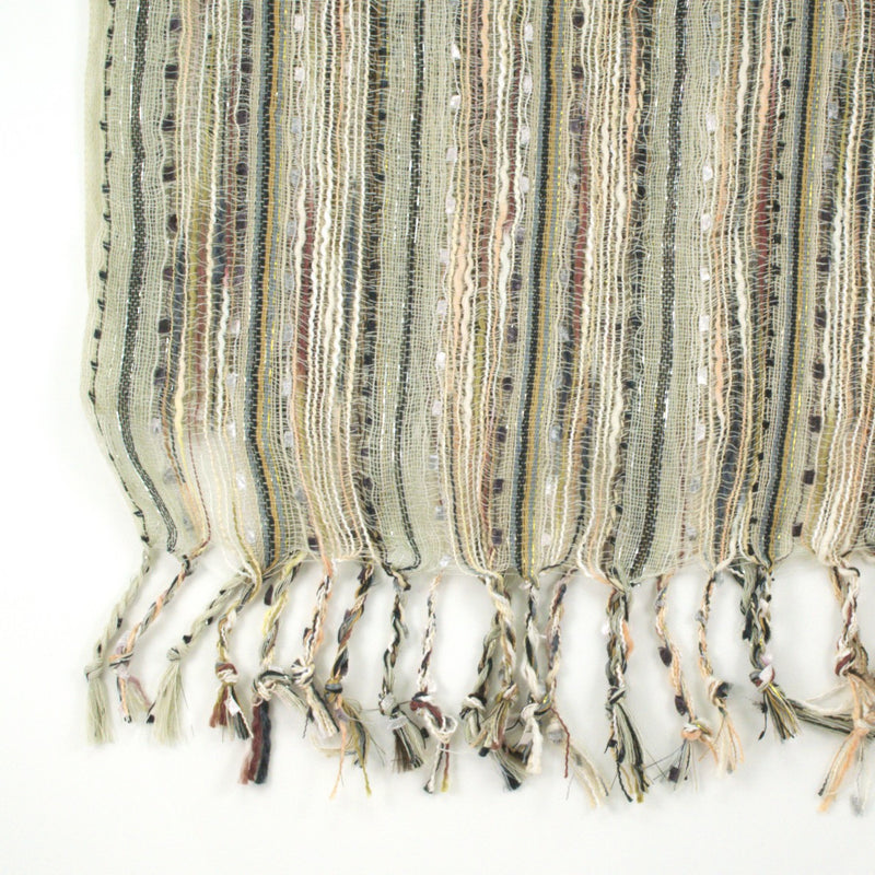 Guatemalan Handwoven Scarf - Beige