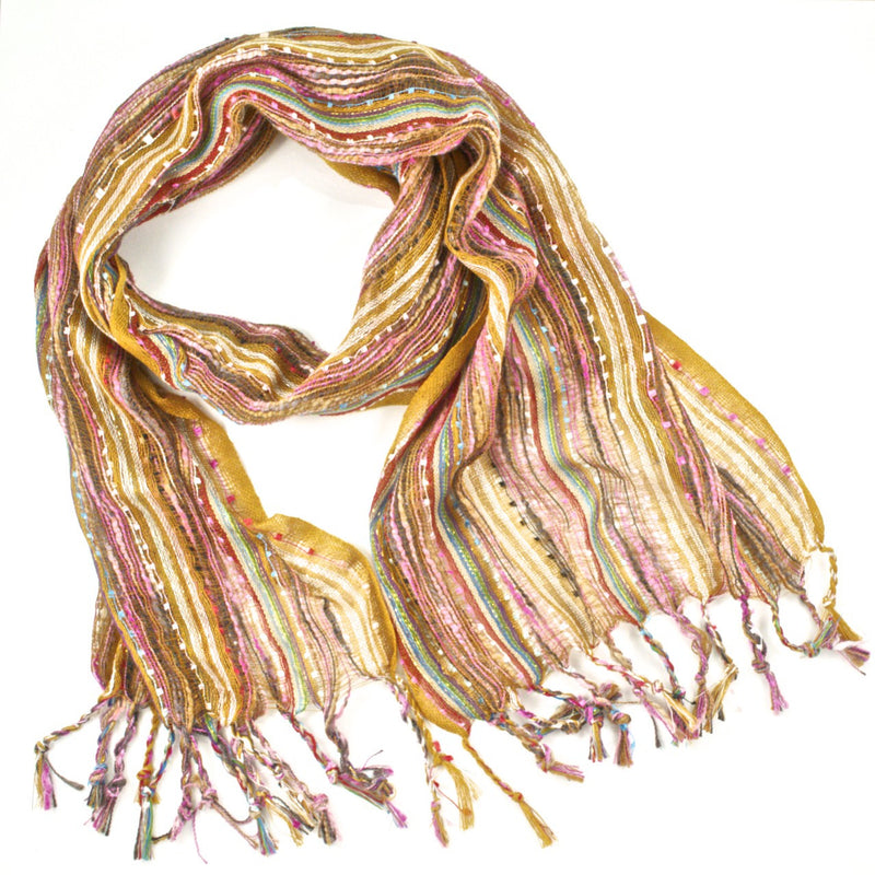 Guatemalan Handwoven Scarf - Mustard