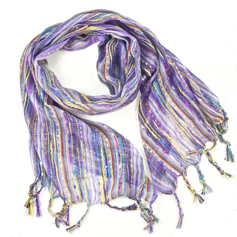 Guatemalan Handwoven Scarf - Lilac Purple