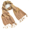 Cambodian Handwoven Scarf - Golden Beige