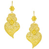 Gold Plated Heart Shaped Filigree Sterling Silver Earrings