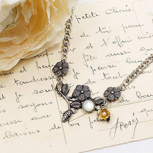 Flower and Serpent Necklace by Eric et Lydie