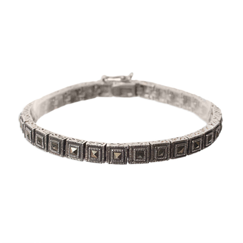 Sterling Silver and Pyrite Bracelet - Armenian Jewelry