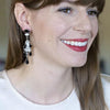 Moonstone and Onyx Chandelier Earrings by AMARO