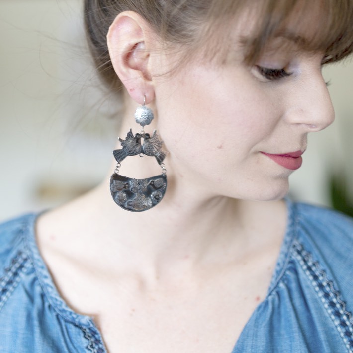 Love Bird Traditional Mexican Chandelier Earrings