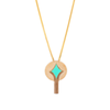 Turquoise Pendant Necklace by Satellite Paris