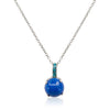 Lapis Lazuli Swarovski Crystal Pendant Necklace by AMARO