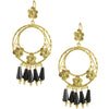Mexican Filigree Earrings from Oaxaca - Onyx Crystals