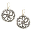 Round Filigree Drop Pendant Earrings from Taxco, Mexico