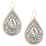 Stunning Filigree Drop Pendant Earrings from Taxco, Mexico