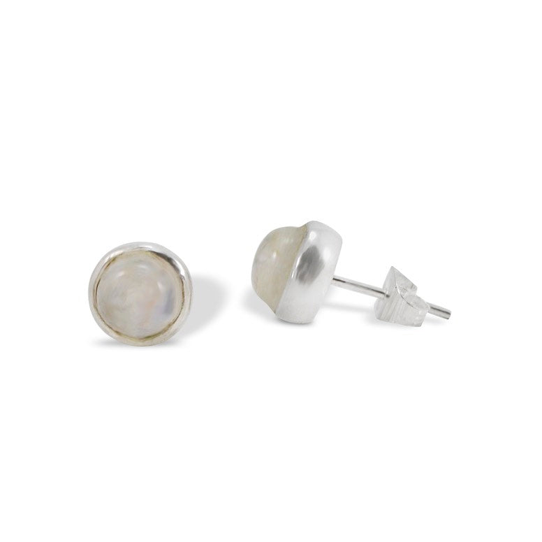 Moonstone and Sterling Silver Post Earrings