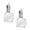 Mother of Pearl and Swarovski Crystal Pendant Earrings by AMARO