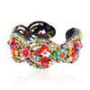 Multi-Colored Vibrant Swarovski Crystal Cuff by DUBLOS