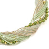 Murano Handblown Glass Bead Necklace - Soft Green