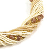 Murano Handblown Glass Bead Necklace - Cream