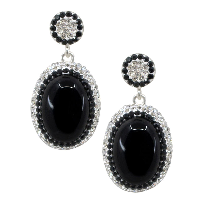 Black Jet Onyx Ottoman-Inspired Post Earrings