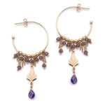 Amethyst Aphrodite Hoop Earrings