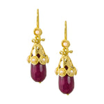 Ottoman Inspired Red Drop Earrings