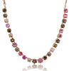 Pink Floral Gemstone Necklace by AMARO