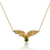 Roman Laurels Gold and Crystal Pendant Necklace by AMARO