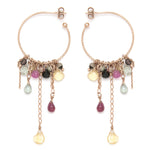 Delicate Multicolor Hoop Earrings