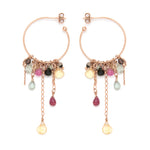 Delicate Multicolor Hoop Earrings