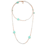 Enchanting Afrodite Turquoise Pendant Necklace - Long