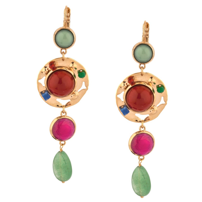 Radiant Aventurine Jade Drop Earrings by Satellite Paris