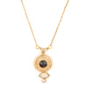 Delicate Onyx and Crystal Necklace  by Satellite Paris