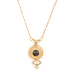 Delicate Onyx and Crystal Necklace  by Satellite Paris