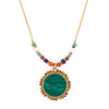 Malachite and Pearl Necklace by Satellite Paris