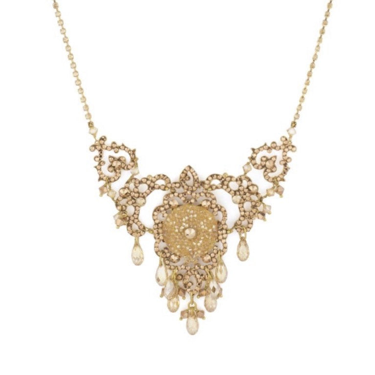 Chiara Brilliant Golden Drop Necklace by Satellite Paris