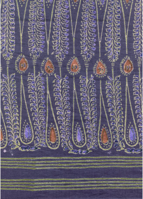 Hand Block Printed Scarf - Amethyst Batik
