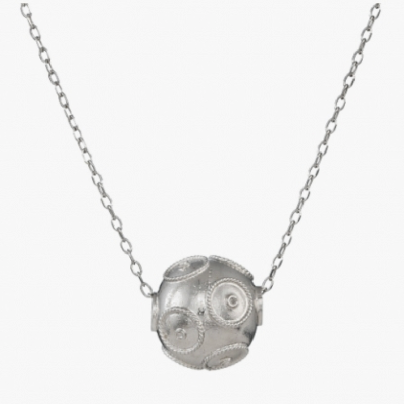 Viana's Conta Necklace - Silver