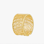 Gold Plated Filigree Sterling Silver Adjustable Ring