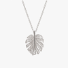 Silver Leaf Filigree Pendant Necklace