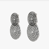 Two Circle Elegant Sterling Silver Filigree Earrings