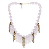 Sicilian Beaded and Pink Crystal Necklace by A'BIDDIKKIA