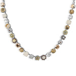 Silver Crystal Gemstone Tennis Necklace by AMARO