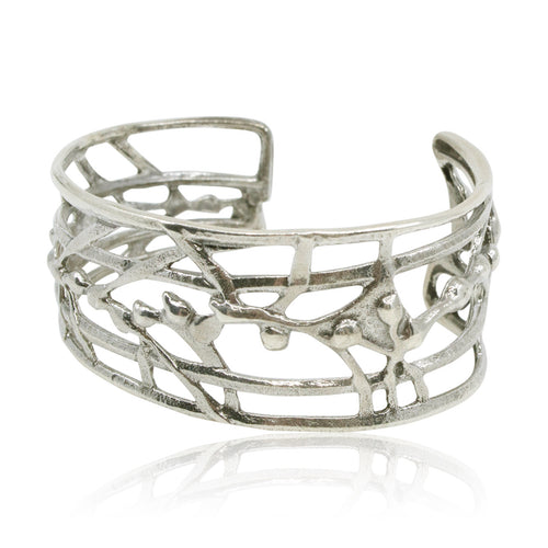 Sterling Silver Branches and Rivers Cuff