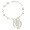 Silver Heart Bracelet from Taxco, Mexico