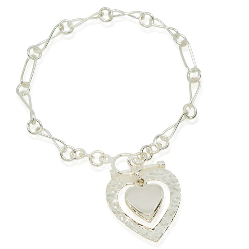 Silver Heart Bracelet from Taxco, Mexico