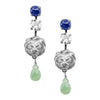 Silver Lion Crystal Drop Earrings by AMARO