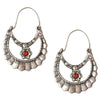 Arracadas Silver Frida Kahlo with Coral Earrings