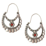 Arracadas Silver Frida Kahlo with Coral Earrings