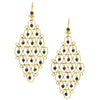 Statement Artisan Chandelier Earrings with Onyx