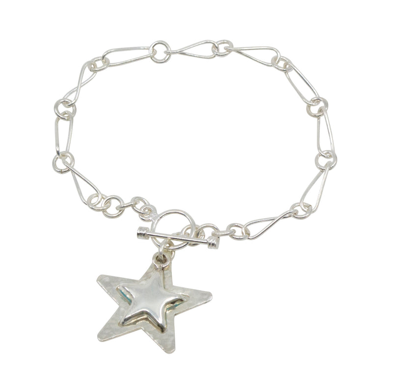 Sterling Silver Star Charm Bracelet from Taxco, Mexico